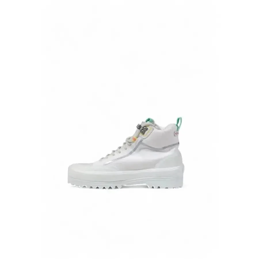 Superga White Women's Ankle Sneakers with Rubber and Textile Material