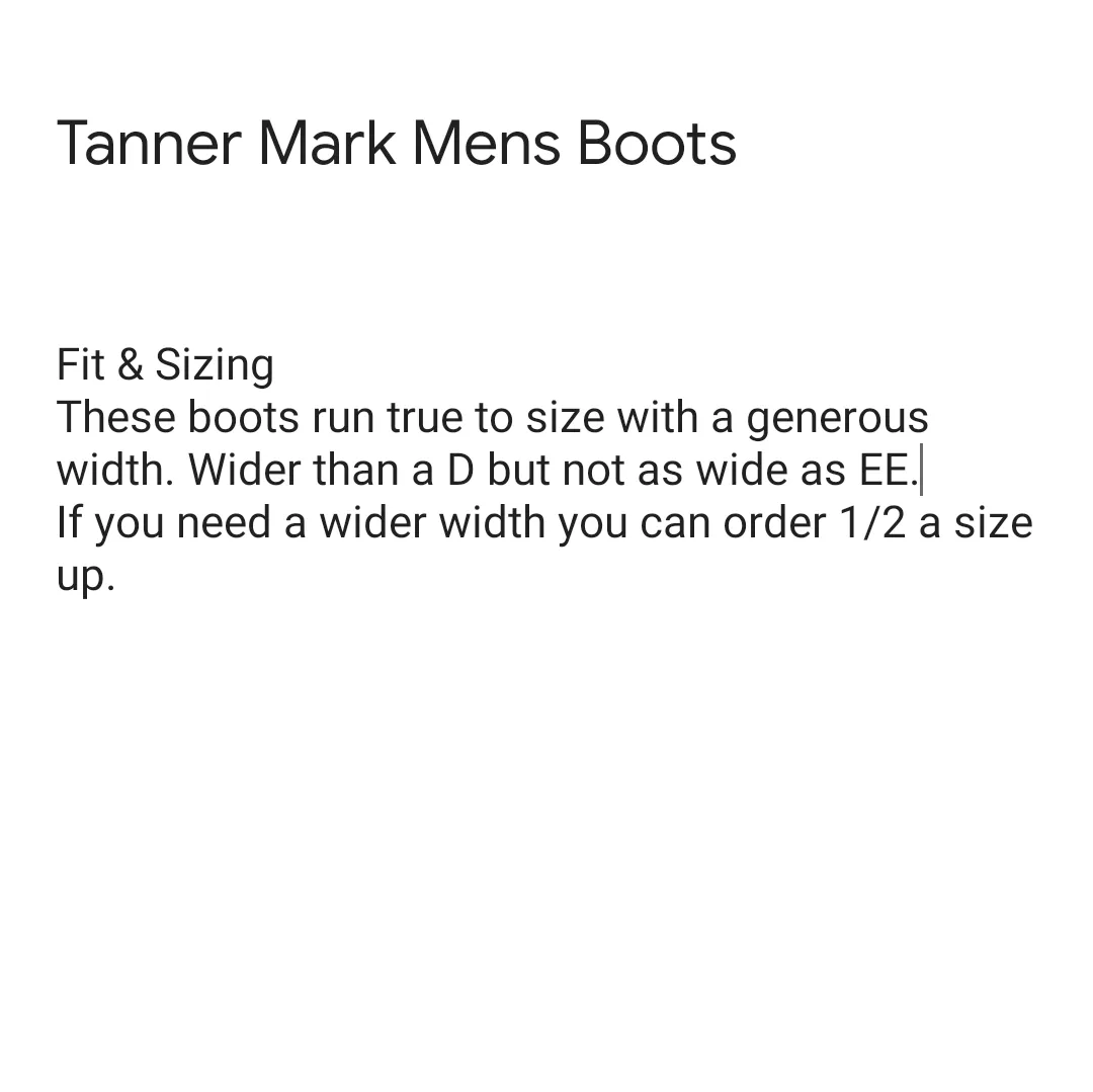 Tanner Mark Montana Mens Boot