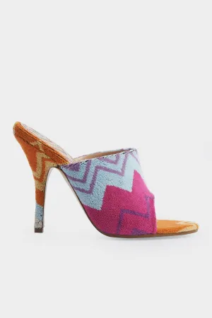 Terry Jacquard Mule in Multicolor