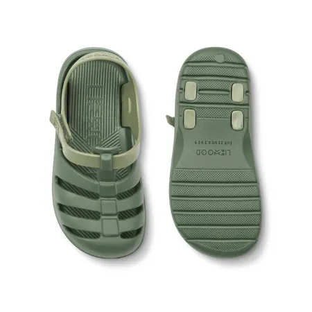UK 4 Beau Two-Toned Green Sandals