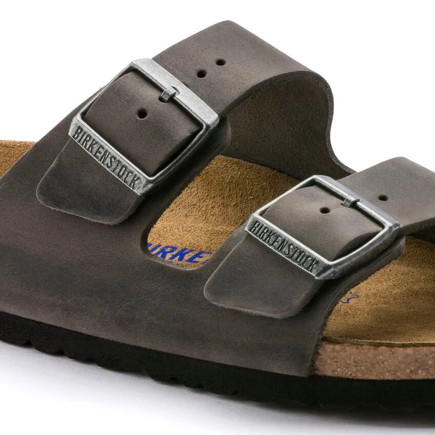 UNISEX BIRKENSTOCK ARIZONA SOFT FOOT BED OILED LEATHER | IRON