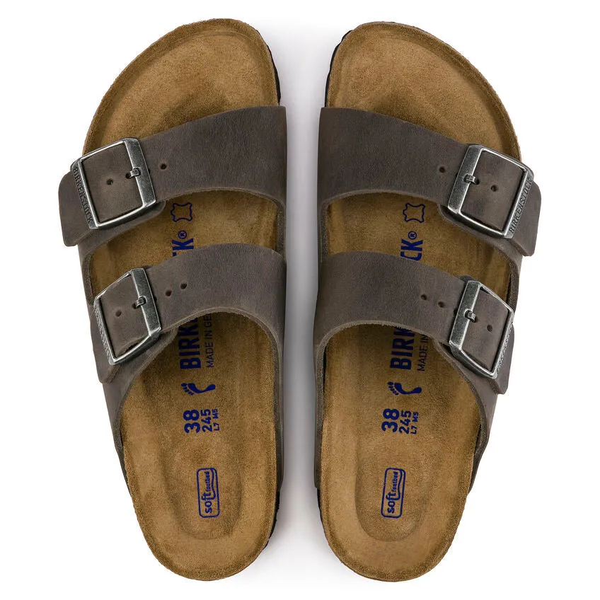 UNISEX BIRKENSTOCK ARIZONA SOFT FOOT BED OILED LEATHER | IRON
