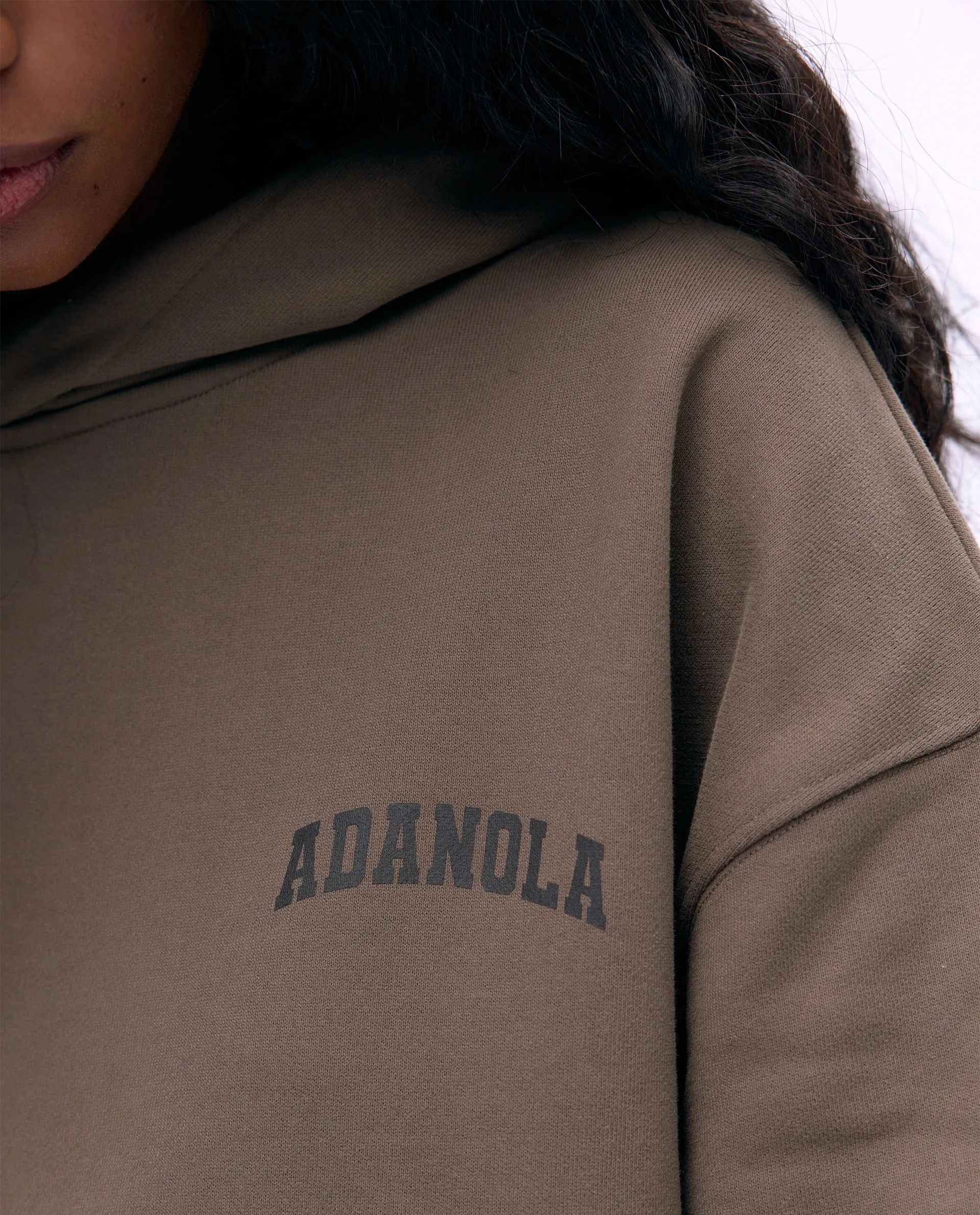 Varsity Oversized Hoodie - Cocoa Brown