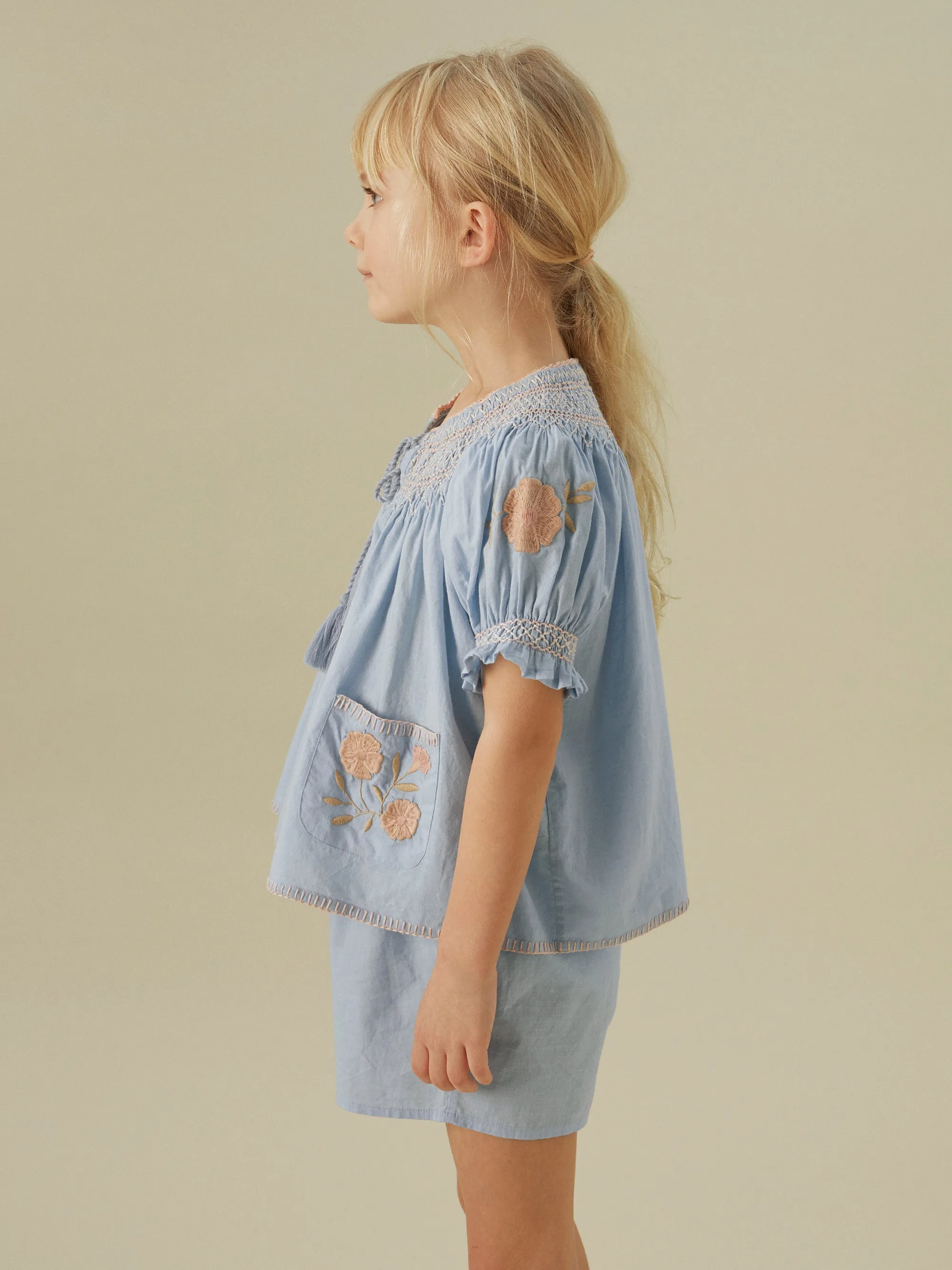Verna Short Set, Blue Jay