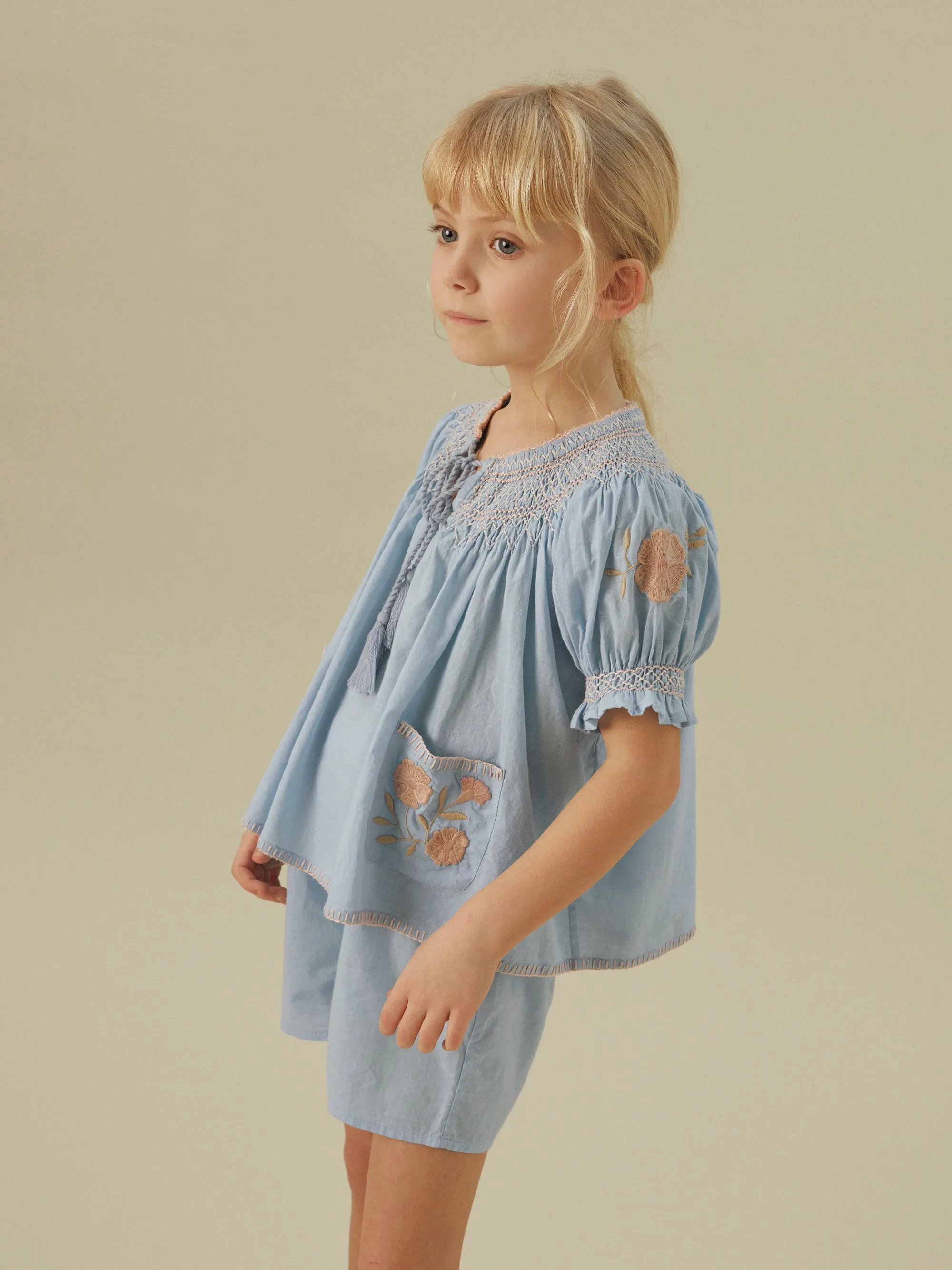 Verna Short Set, Blue Jay