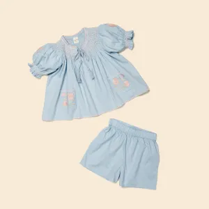 Verna Short Set, Blue Jay