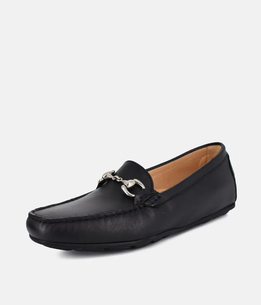 Vittoria Mengoni Premium Black Leather Loafers