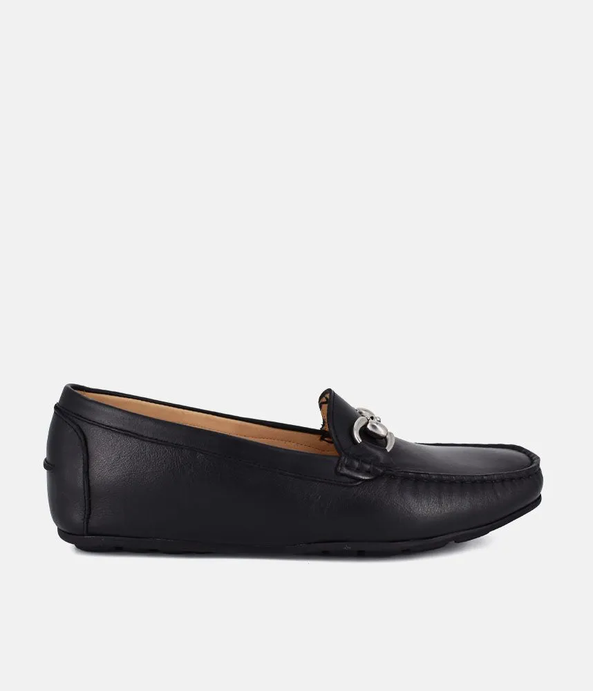 Vittoria Mengoni Premium Black Leather Loafers